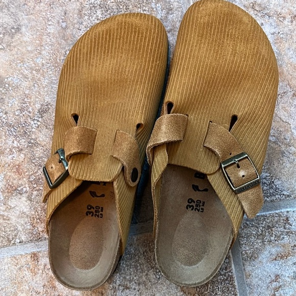 Birkenstock Boston Suede Embossed Clogs Size 8 NEW - Picture 13 of 16
